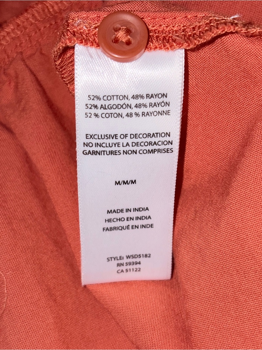 BeachLunchLounge Coral Tiered Boho Dress Size Medium Cotton Rayon - Picture 4 of 7